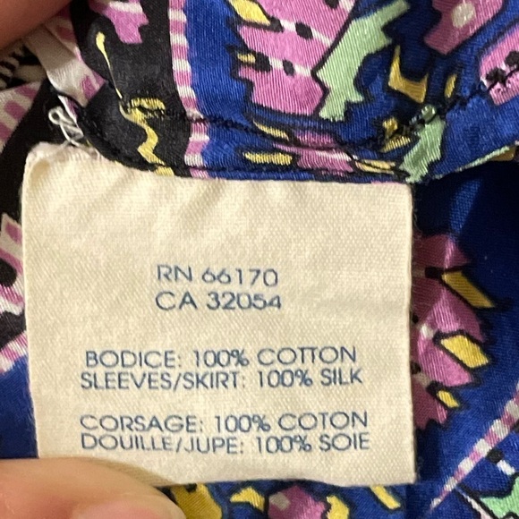 Edme & Esyllte Womens boho Cotton Silk Multicolor Floral Top Blouse 3/4 Sleeve - Picture 4 of 10